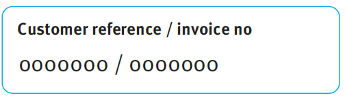 Customer reference and invoice number  image