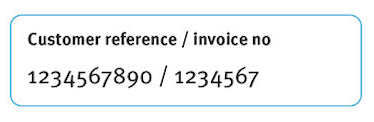 Customer reference and invoice number image