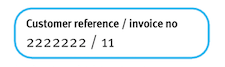 Customer reference and invoice number  image