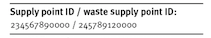 Water and waste water – Supply point ID (SPID) image