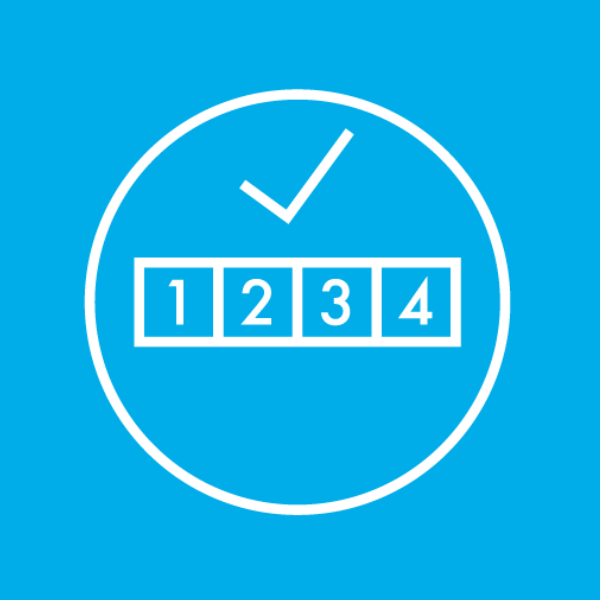 Blue icon depicting a meter reading