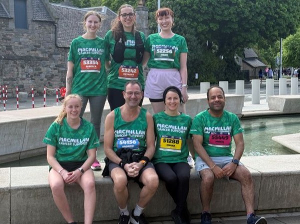 Group of people during charity run