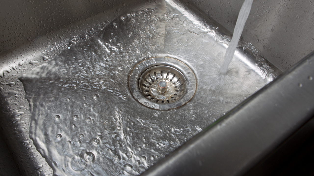 sink with water tap running