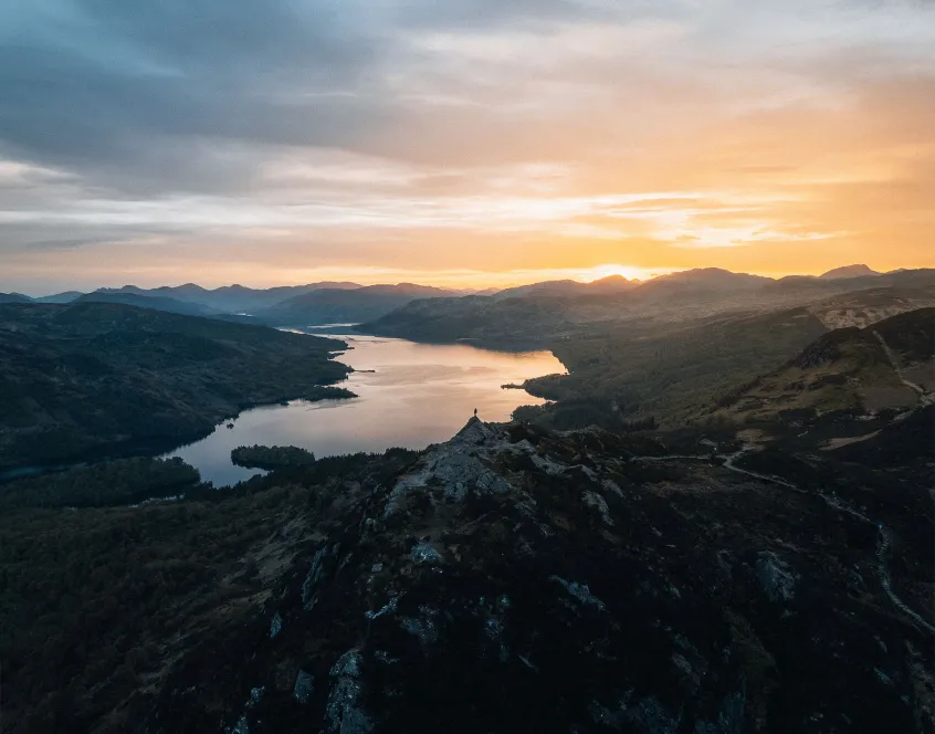 Aerial view of Loch Katrine