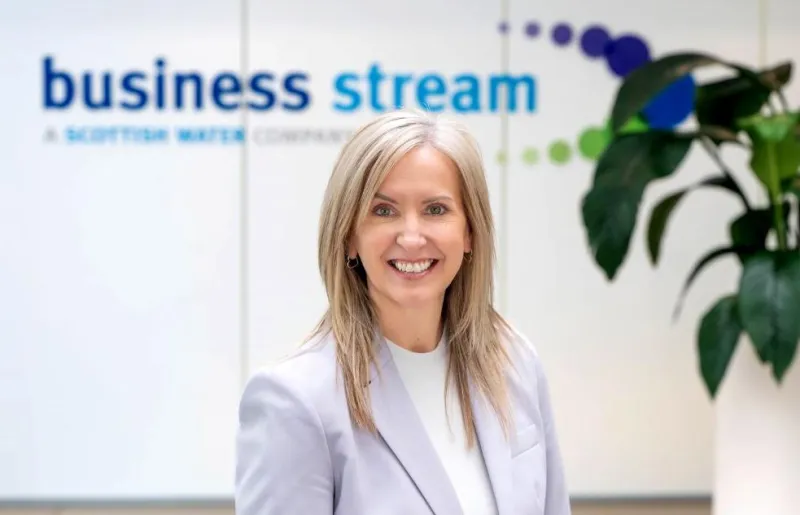 CEO Jo Dow with Business Stream logo in background
